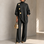 Elara Set – Turtleneck Sweater And Wide-Leg Pants Set