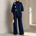 Elara Set – Turtleneck Sweater And Wide-Leg Pants Set