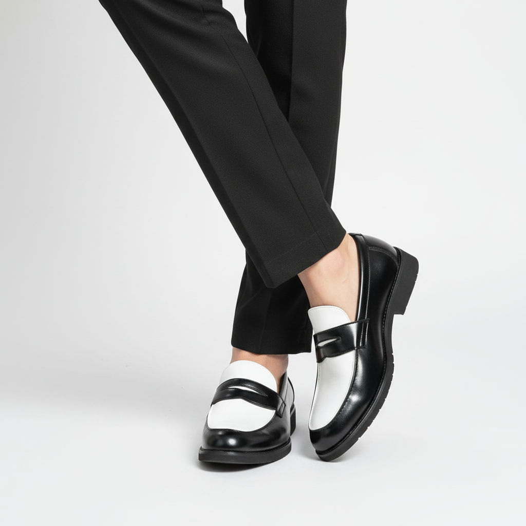Men's Contrast Panel Loafers