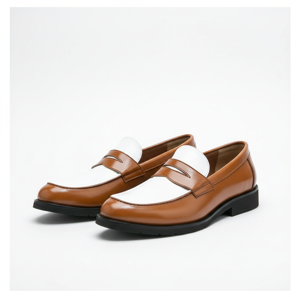 Men's Contrast Panel Loafers