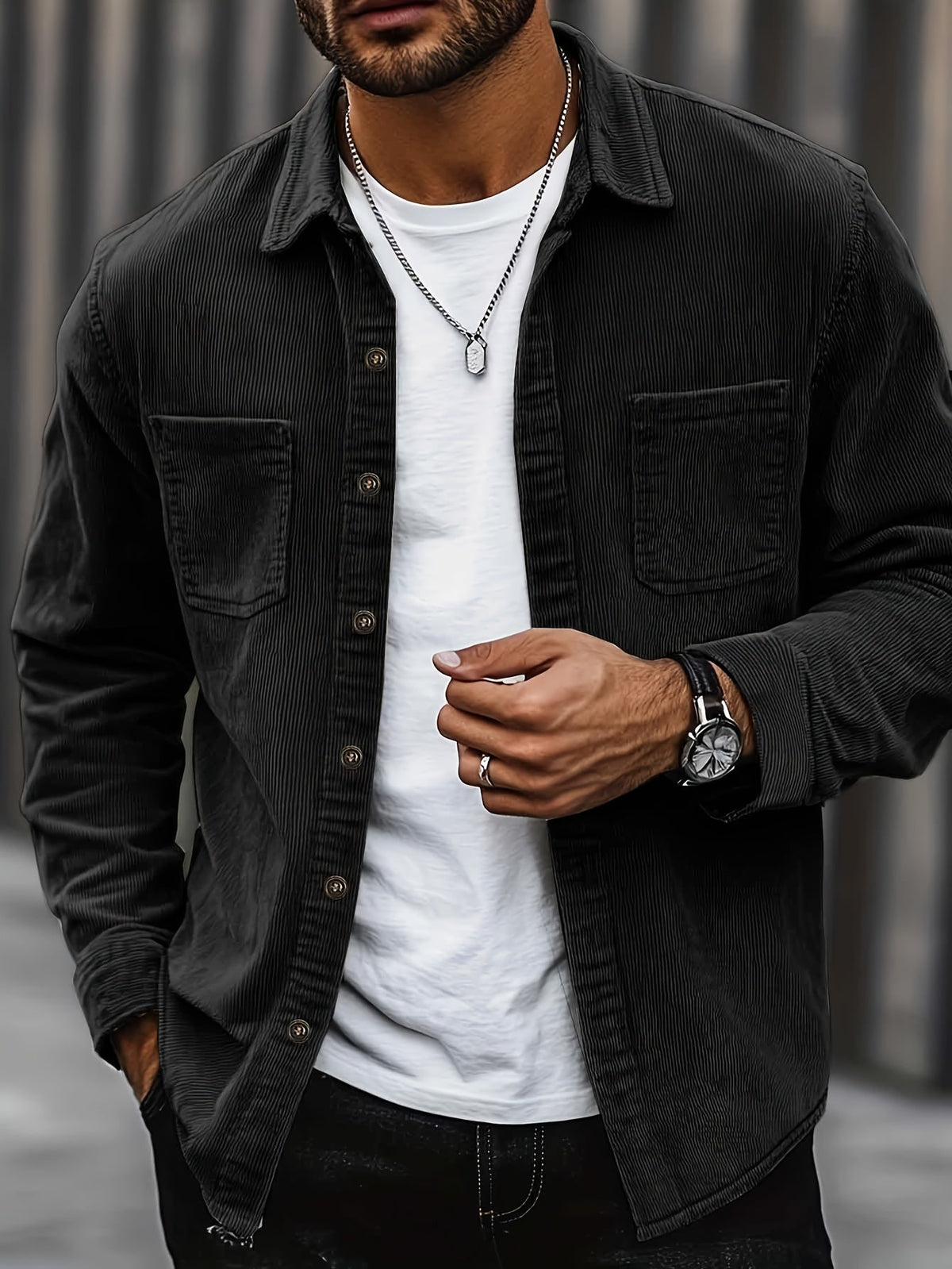 Men's Corduroy Overshirt Jacket