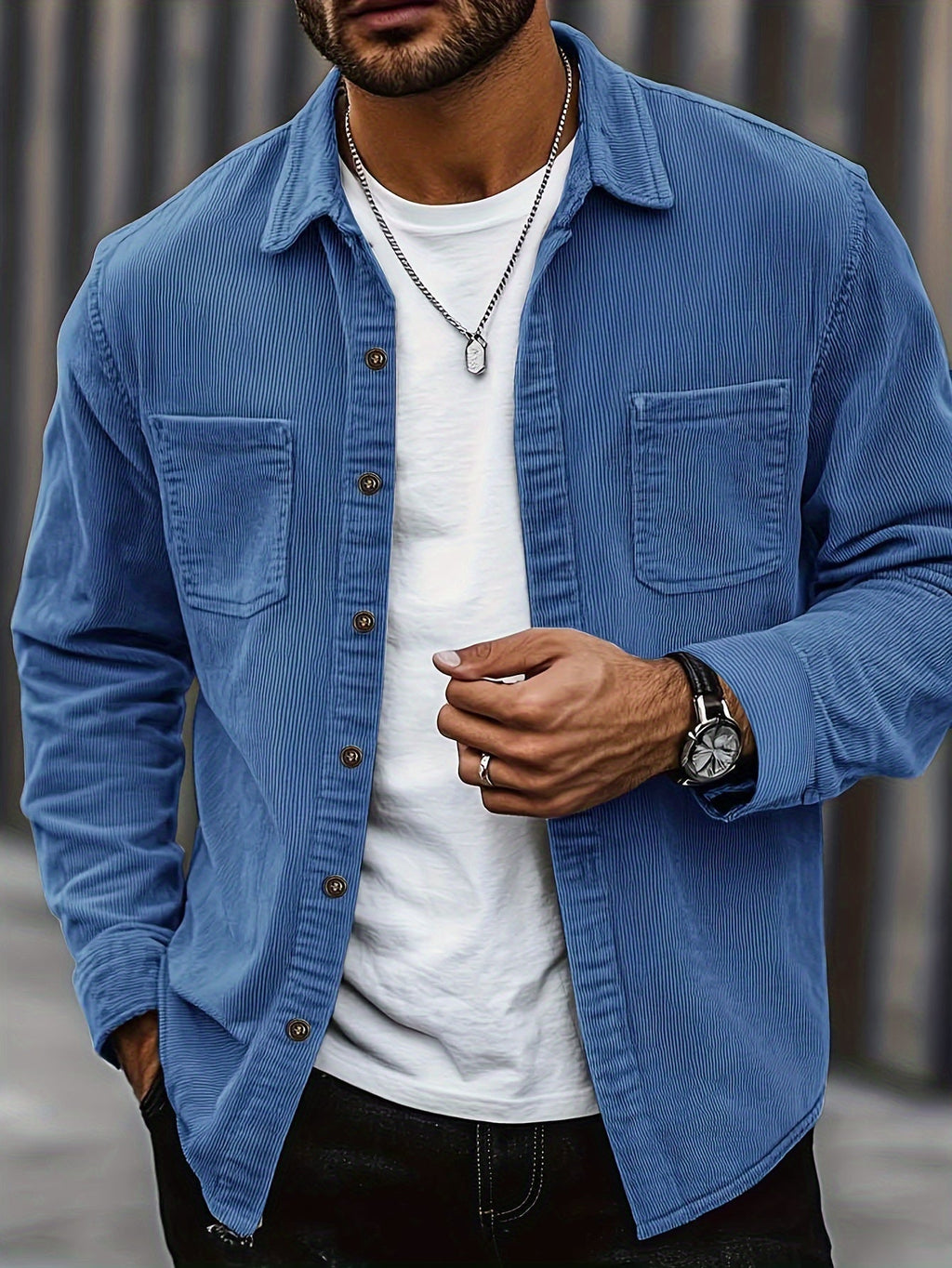 Men's Corduroy Overshirt Jacket