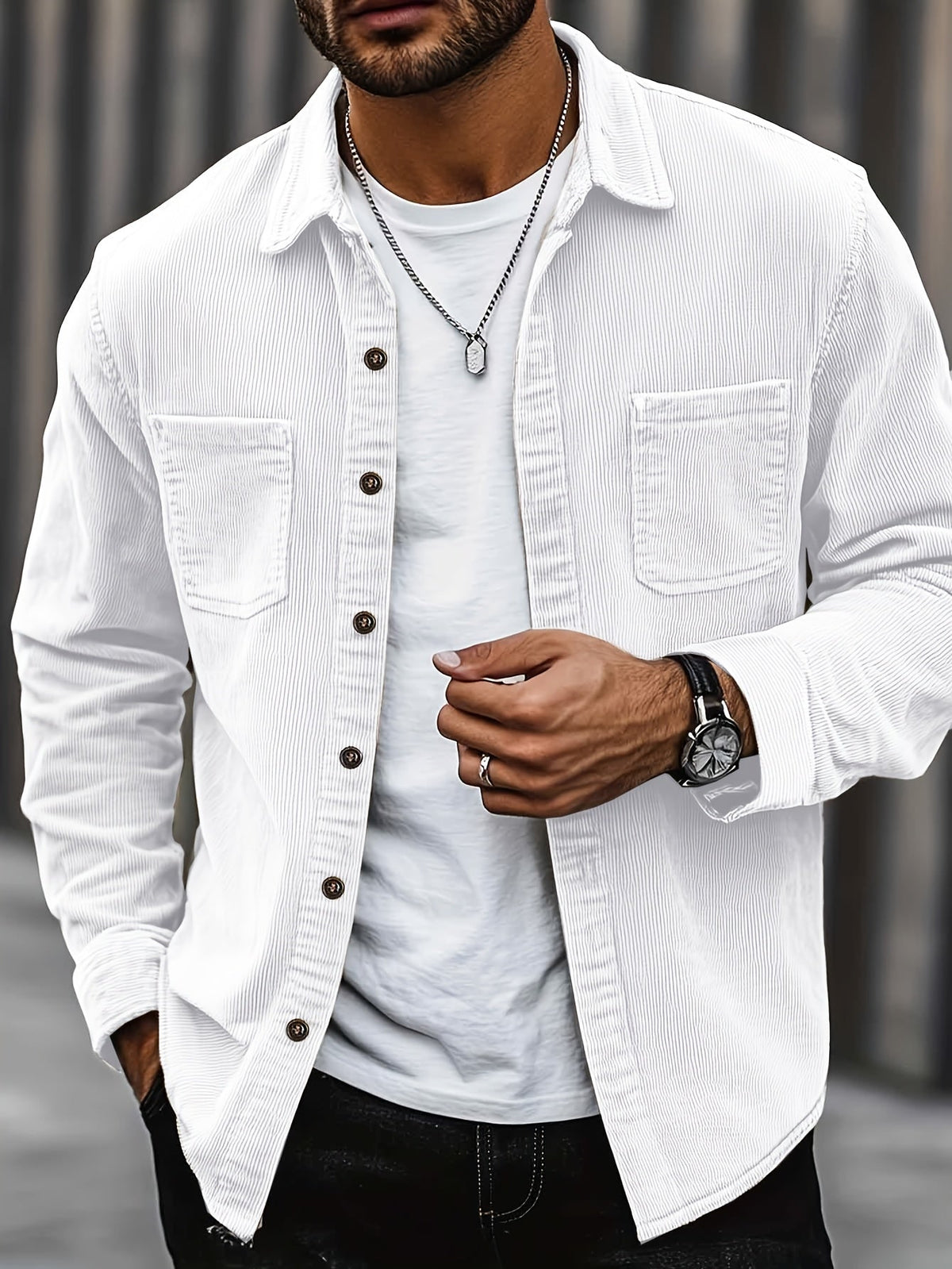 Men's Corduroy Overshirt Jacket