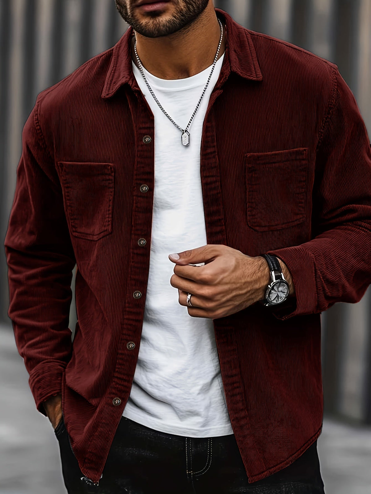 Men's Corduroy Overshirt Jacket