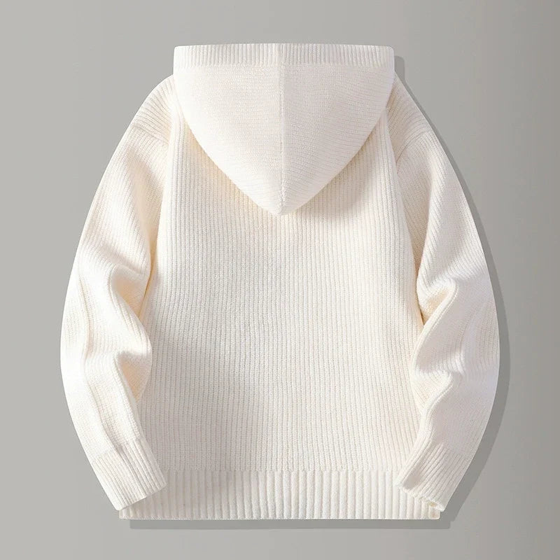 Men's Hooded Knit Cardigan