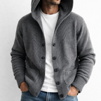 Men's Hooded Knit Cardigan