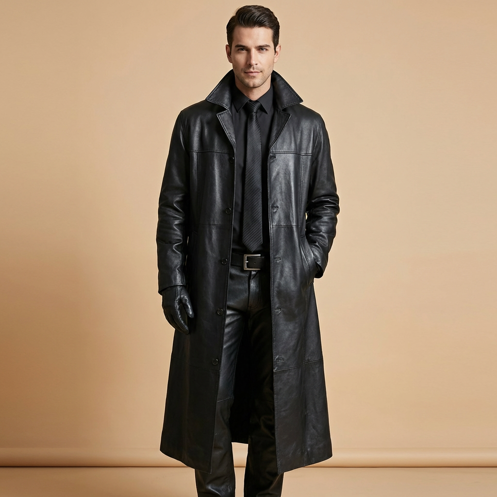 Men's Longline Trench Coat