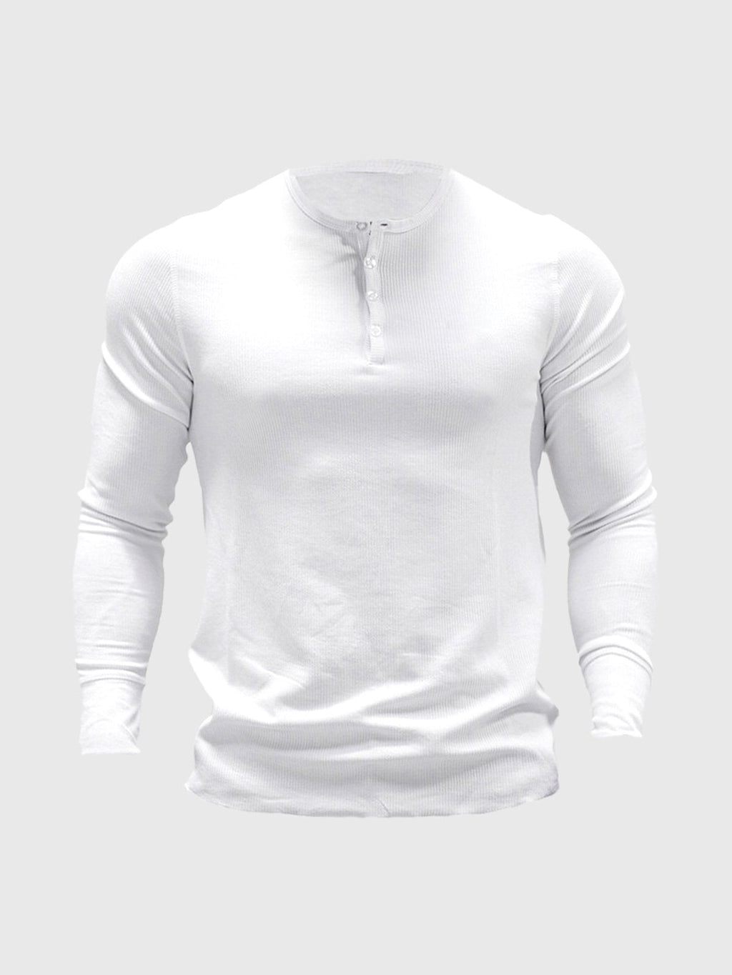 Men's Ribbed Henley Sweater