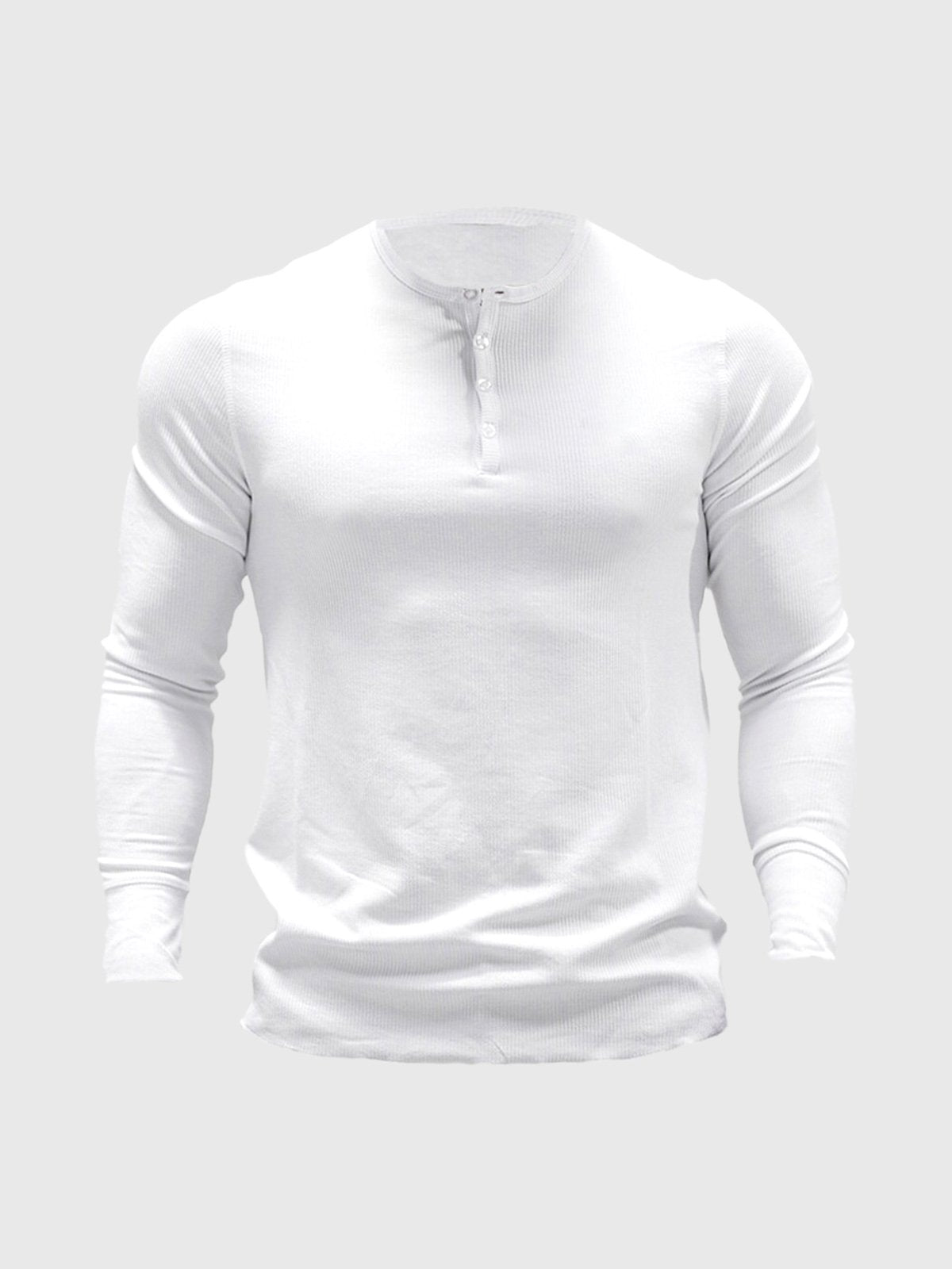 Men's Ribbed Henley Sweater