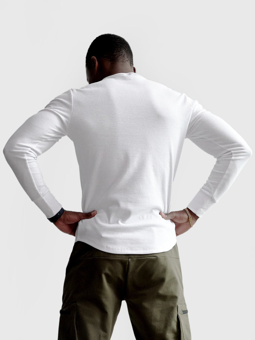 Men's Ribbed Henley Sweater