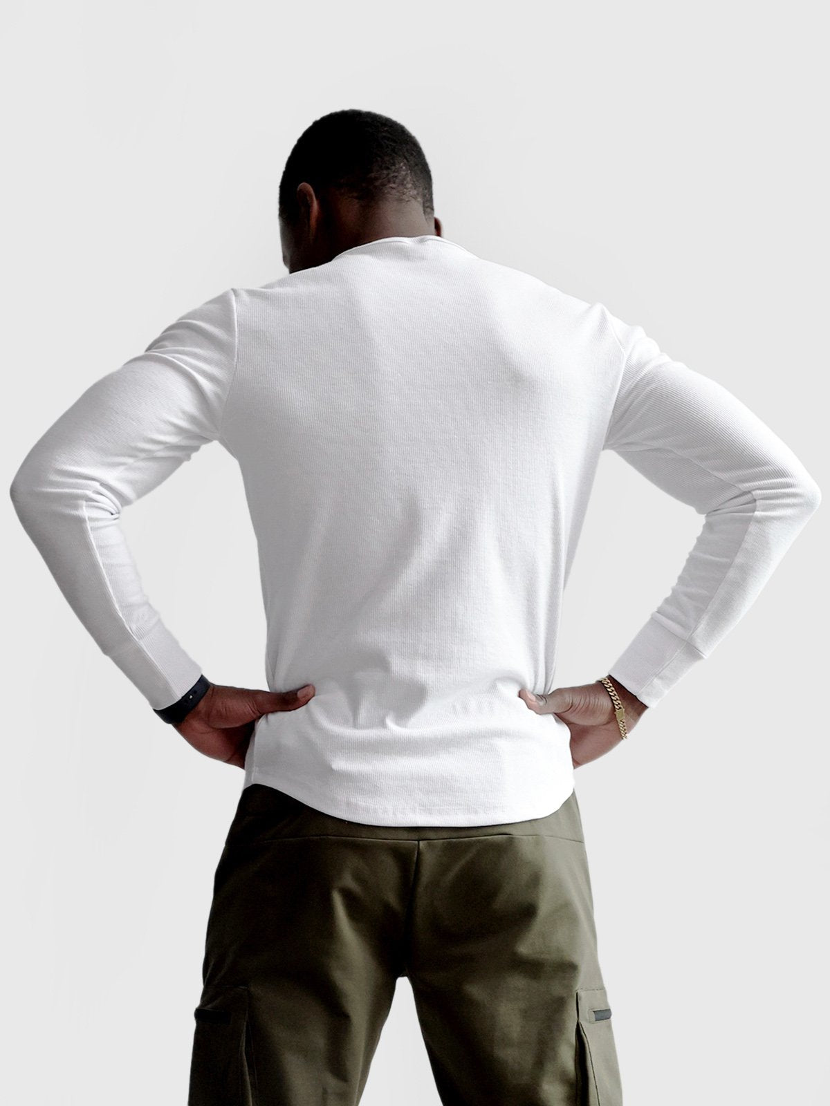 Men's Ribbed Henley Sweater