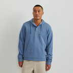 Men's Striped Henley Hoodie