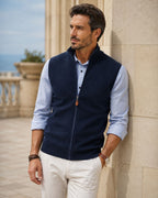Men's Zip-Up Knitted Vest