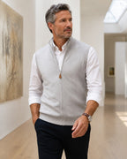 Men's Zip-Up Knitted Vest
