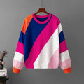 Unisex Striped Colorblock Sweater
