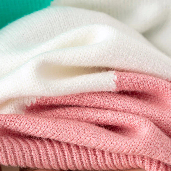 Unisex Striped Colorblock Sweater