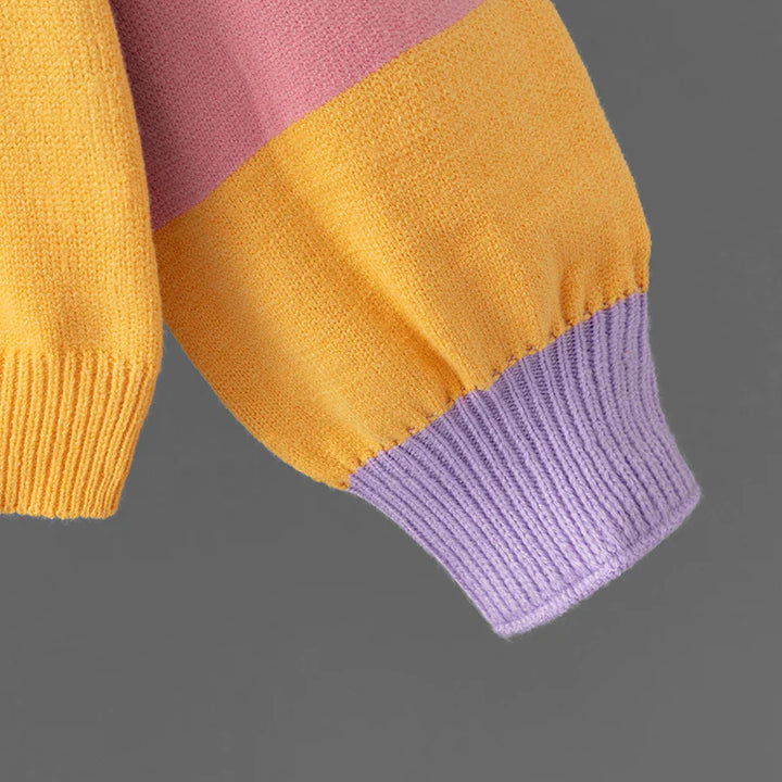 Unisex Striped Colorblock Sweater