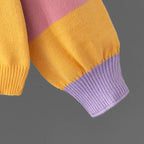 Unisex Striped Colorblock Sweater