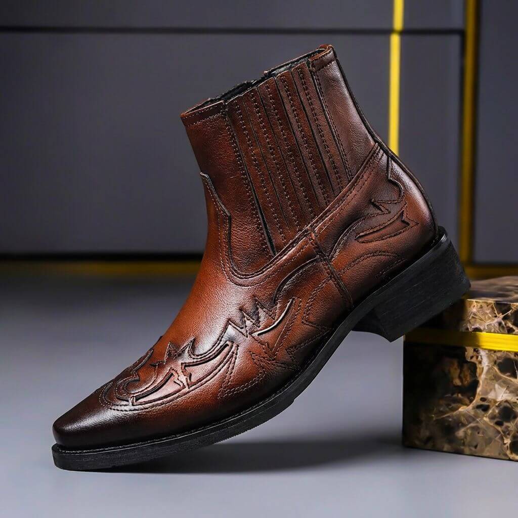 Unisex Western Ankle Boots