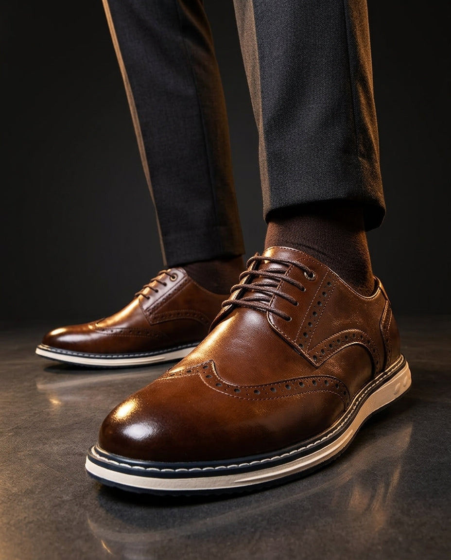 Unisex Wingtip Brogue Trainers