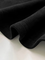 Women's Black High-Neck Cropped Sweatshirt
