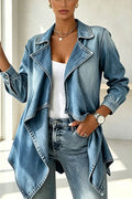 Women's Denim Lapel Jacket