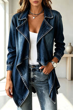 Women's Denim Lapel Jacket