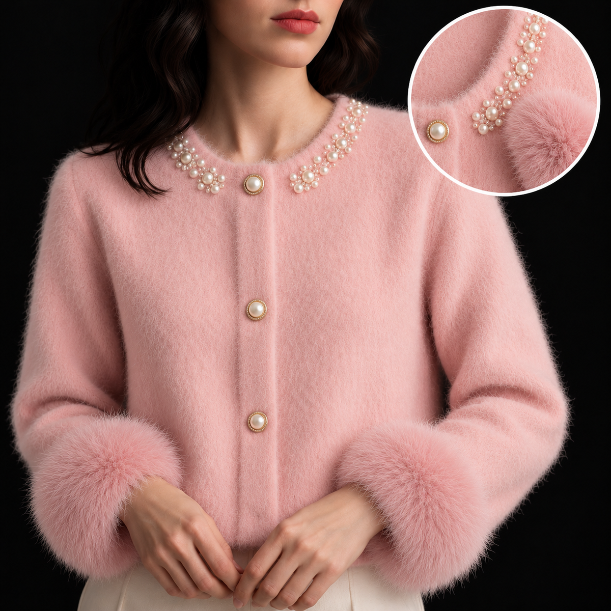 Women's Pearl Detail Cardigan