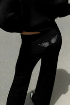 Women's Sequin Wing Graphic Oversized Hoodie