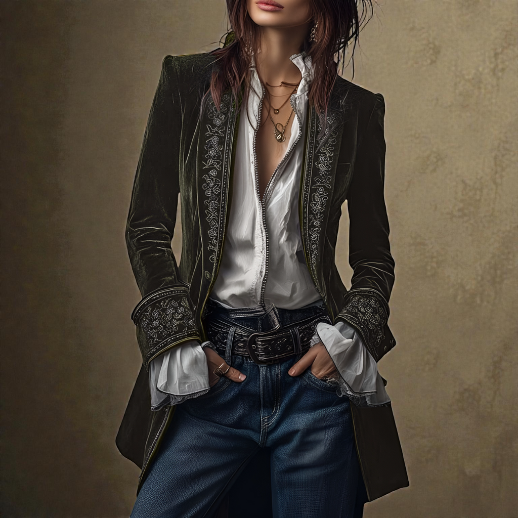 Women's Velvet Blazer