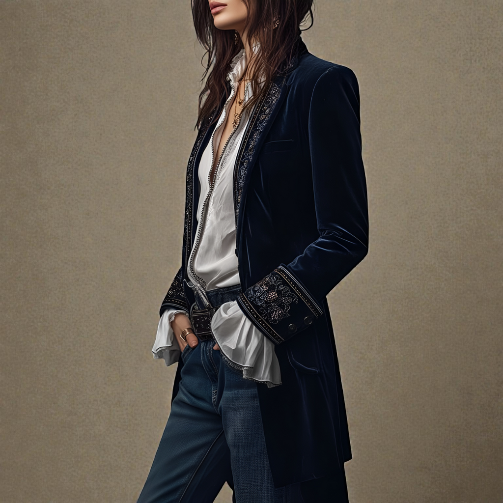 Women's Velvet Blazer