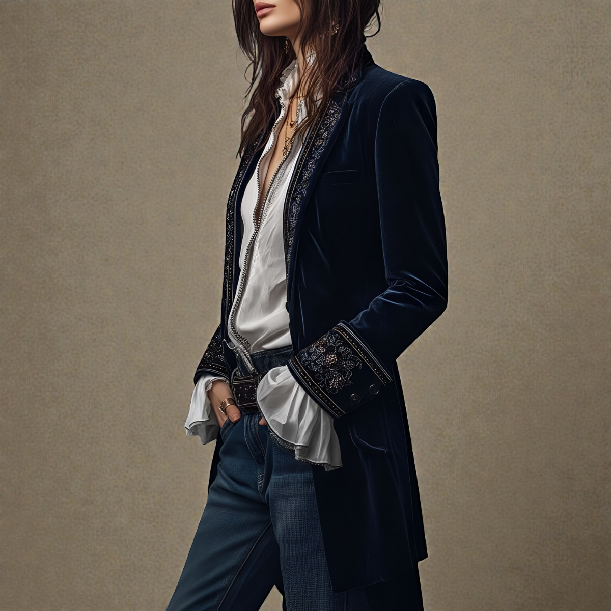 Women's Velvet Blazer