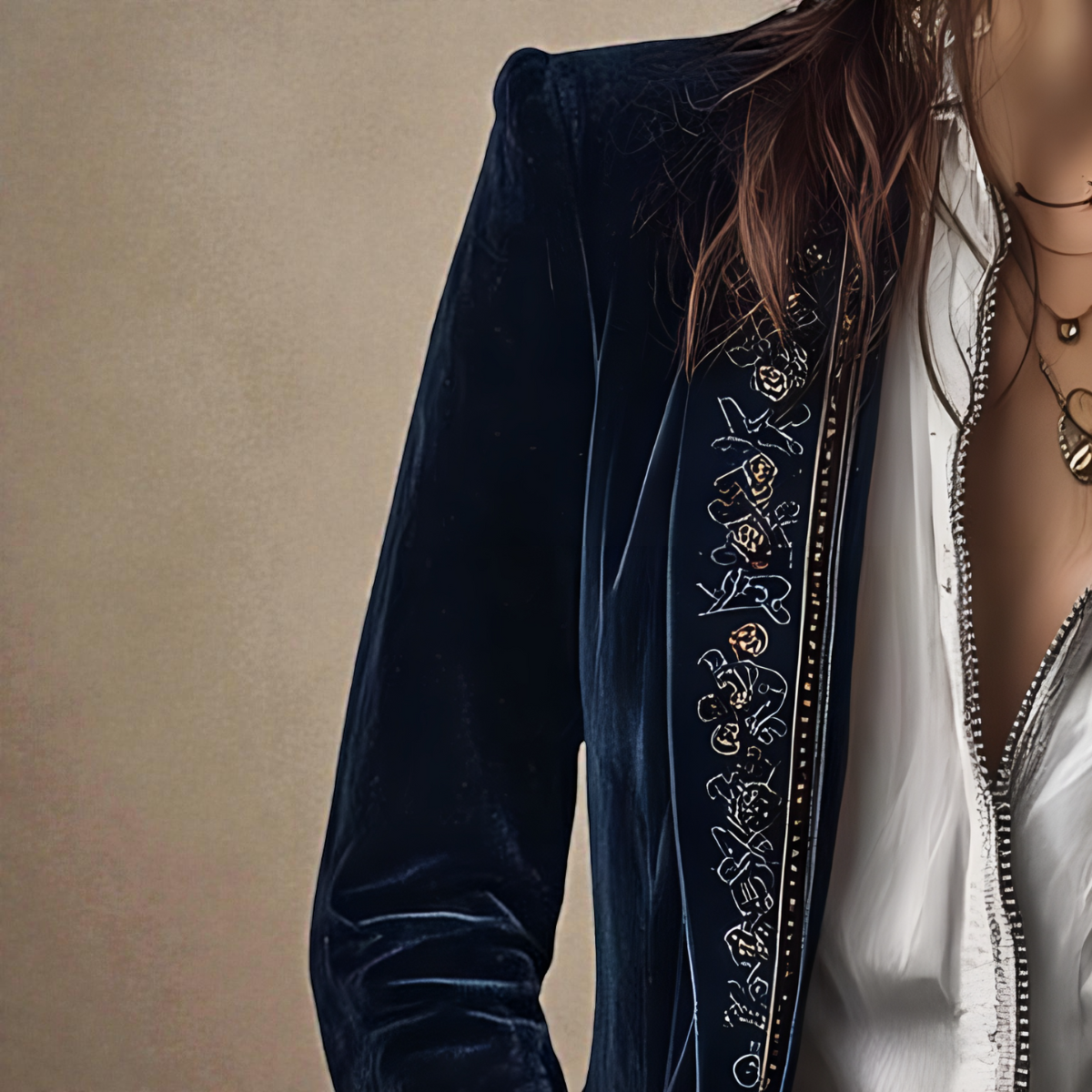 Women's Velvet Blazer