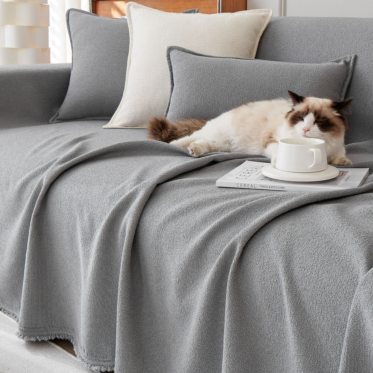 Spill-Resistant Couch Cover for Pets – Dense Woven Sofa Protector - image 6