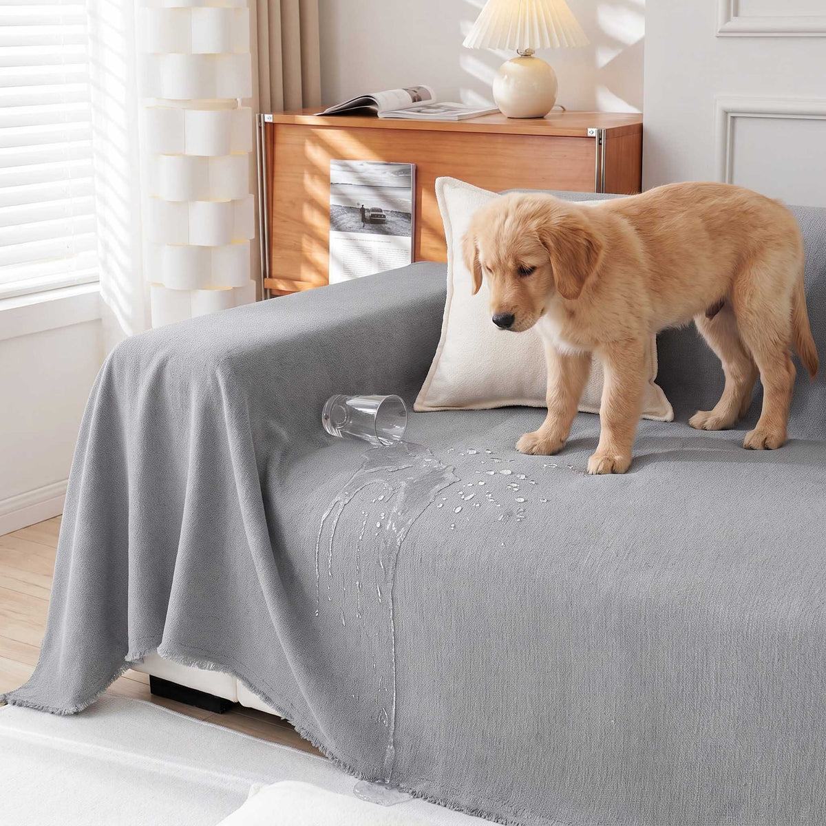 Spill-Resistant Couch Cover for Pets – Dense Woven Sofa Protector - image 9