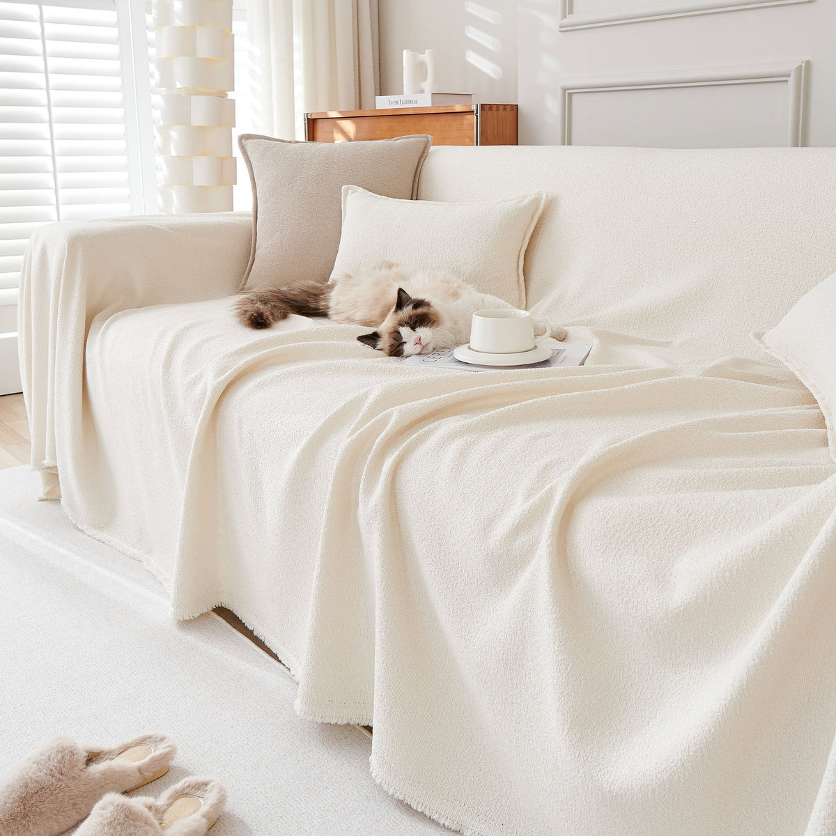Spill-Resistant Couch Cover for Pets – Dense Woven Sofa Protector - image 22