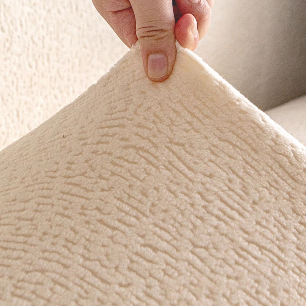 Stretch Sofa Slipcover – Full-Encasing Jacquard Fleece Cover for Pet Homes - image 2