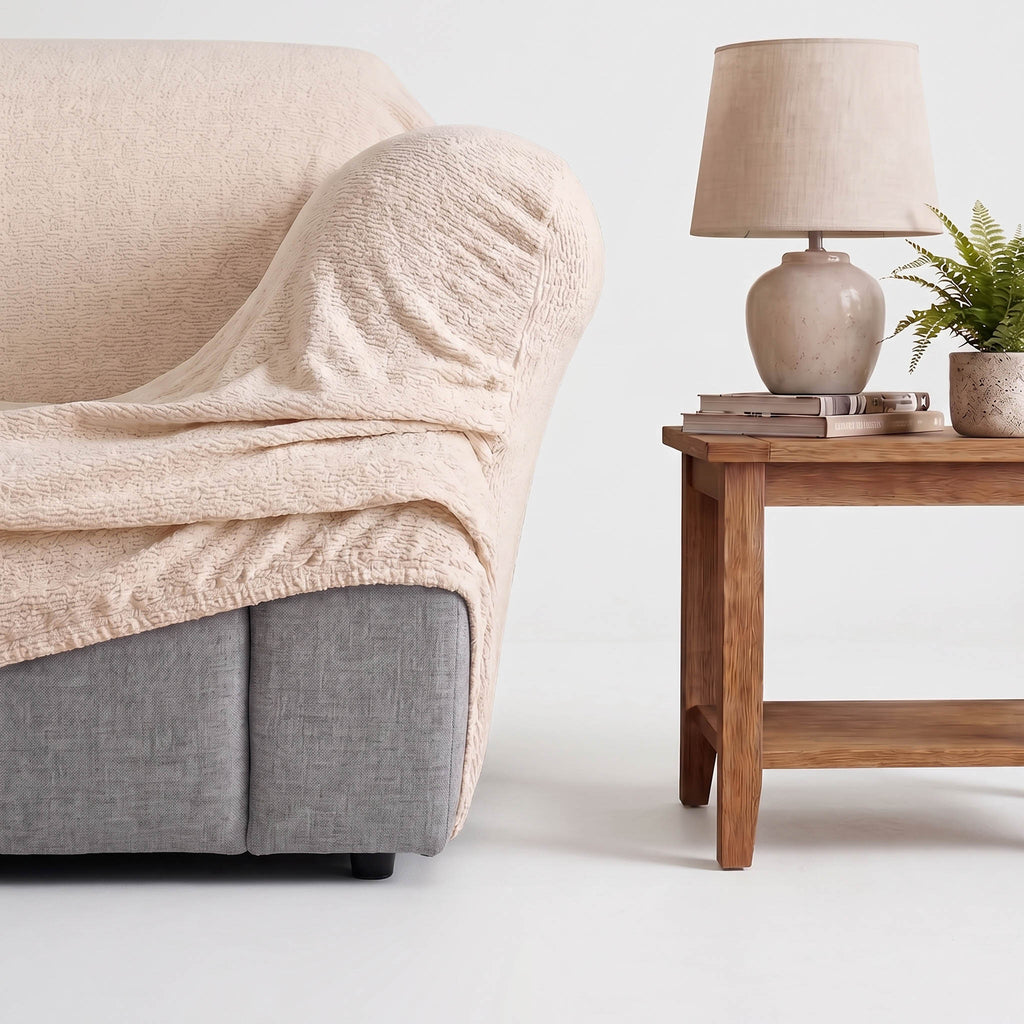 Stretch Sofa Slipcover – Full-Encasing Jacquard Fleece Cover for Pet Homes - image 5