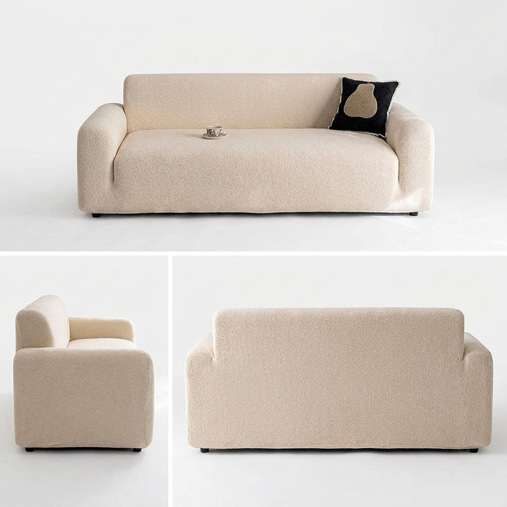 Stretch Sofa Slipcover – Full-Encasing Jacquard Fleece Cover for Pet Homes - image 6