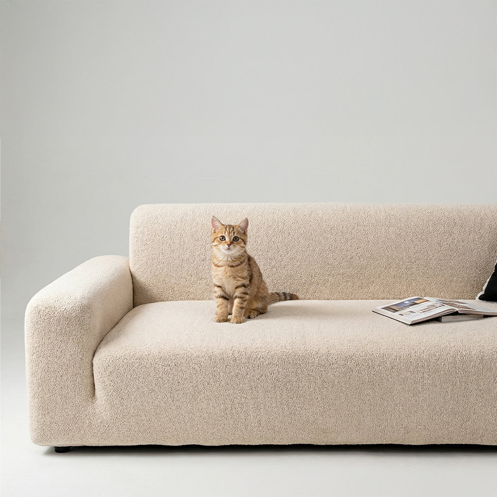 Stretch Sofa Slipcover – Full-Encasing Jacquard Fleece Cover for Pet Homes - image 11