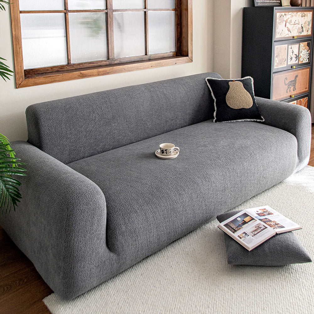 Stretch Sofa Slipcover – Full-Encasing Jacquard Fleece Cover for Pet Homes - image 12
