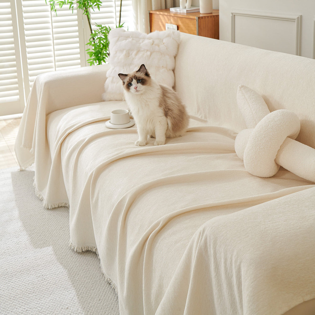 Plain Chenille Couch Cover – Soft Sofa Protector in Seven Everyday Colours - image 7