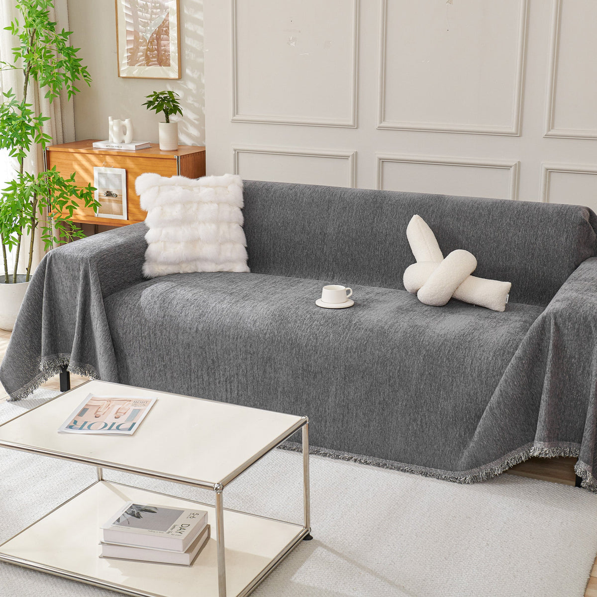 Plain Chenille Couch Cover – Soft Sofa Protector in Seven Everyday Colours - image 21