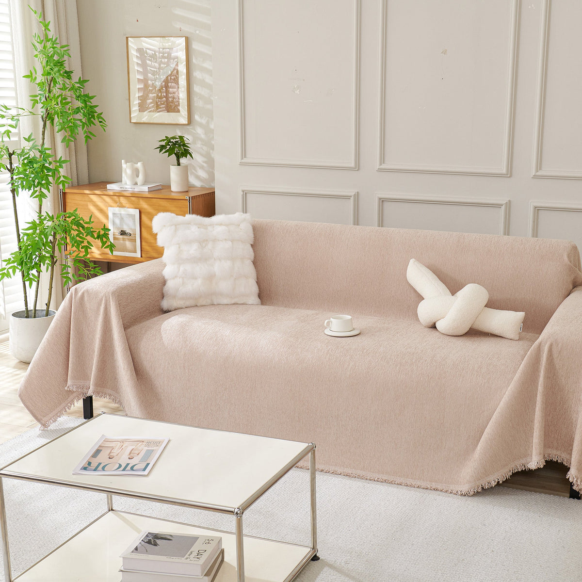 Plain Chenille Couch Cover – Soft Sofa Protector in Seven Everyday Colours - image 28