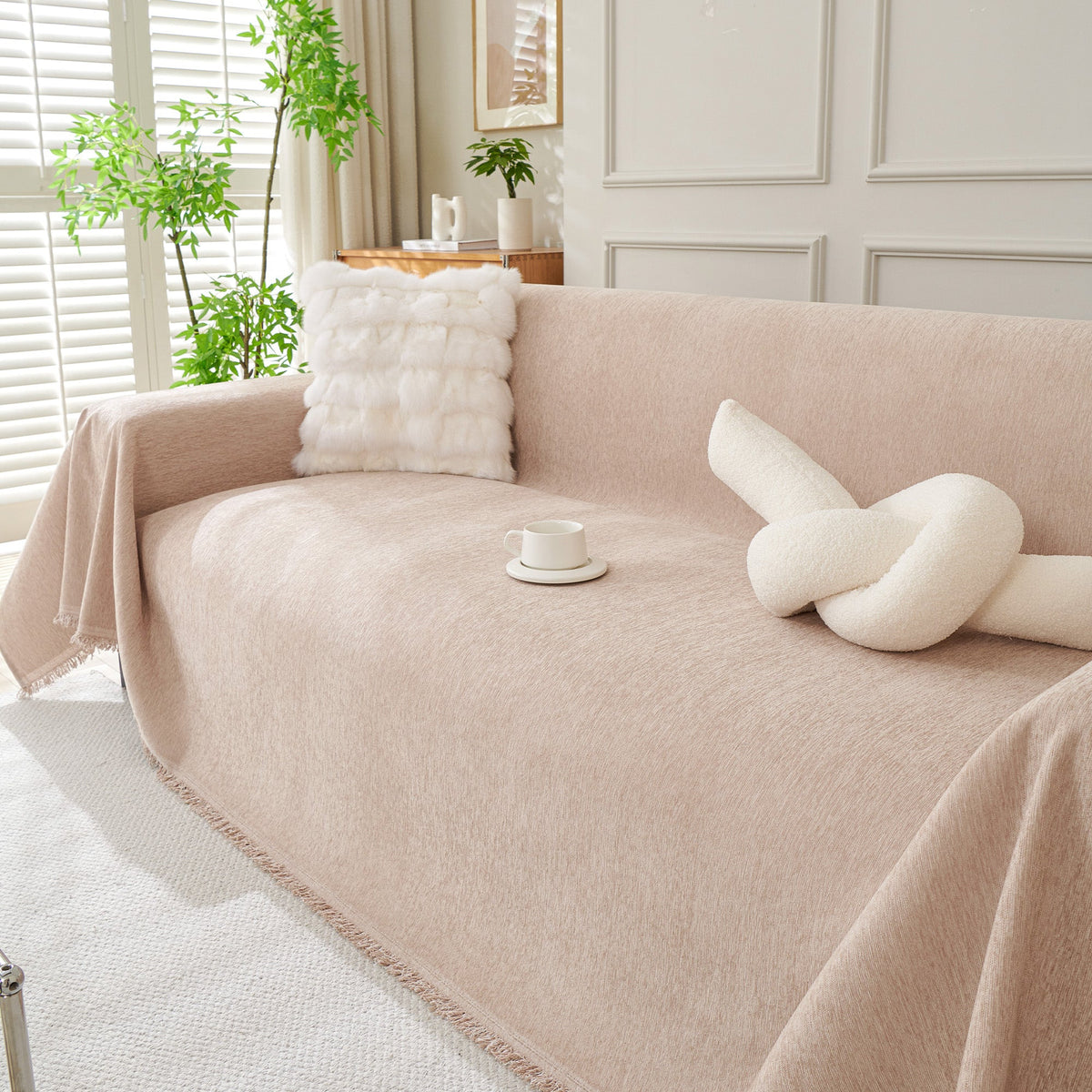 Plain Chenille Couch Cover – Soft Sofa Protector in Seven Everyday Colours - image 29