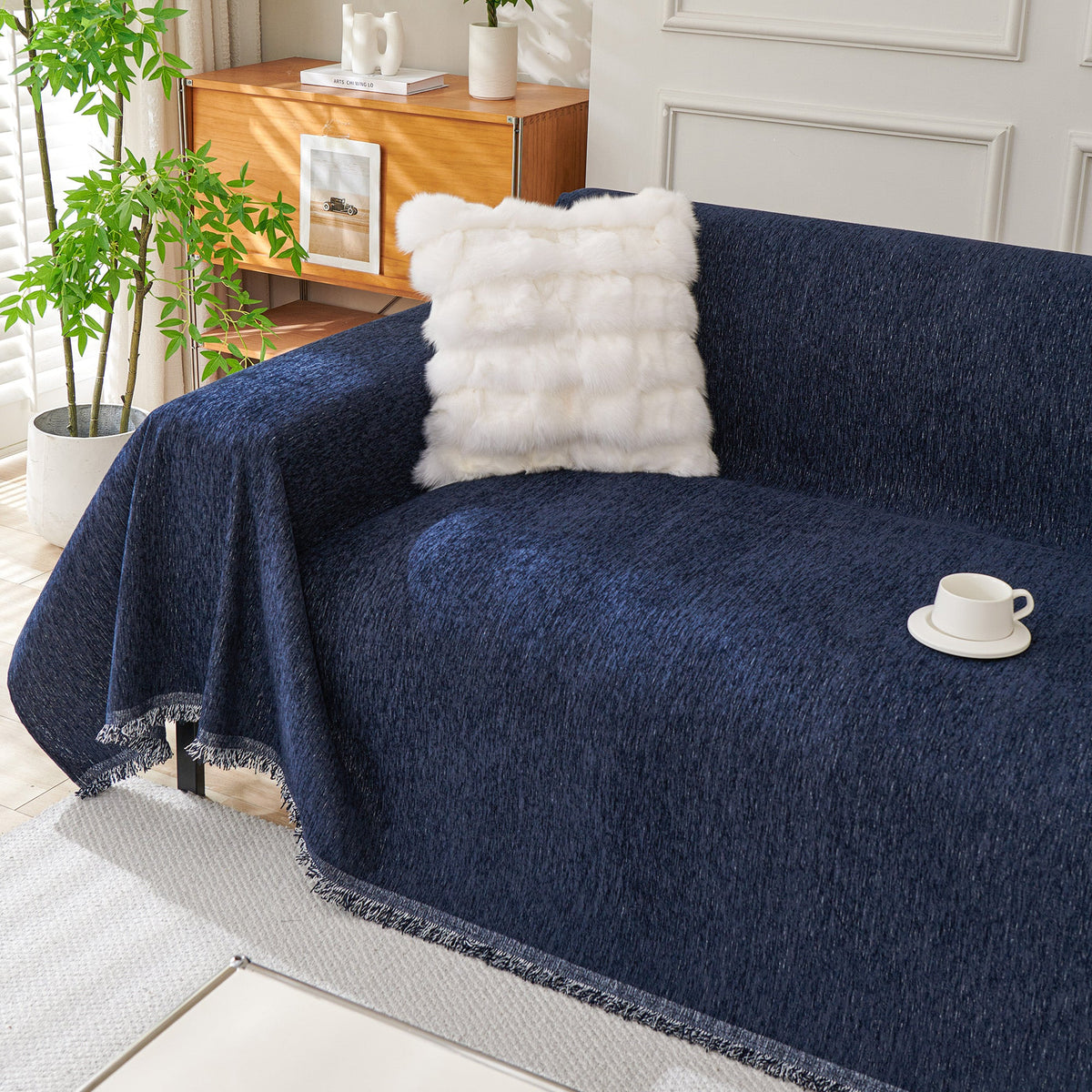 Plain Chenille Couch Cover – Soft Sofa Protector in Seven Everyday Colours - image 36