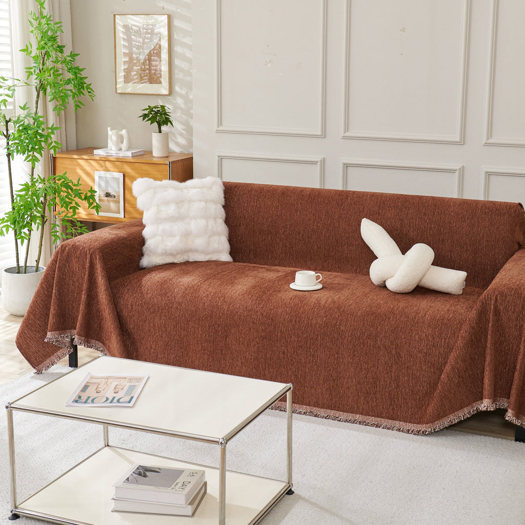 Plain Chenille Couch Cover – Soft Sofa Protector in Seven Everyday Colours - image 39