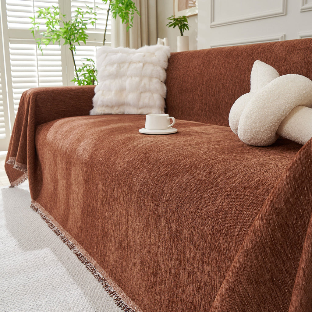 Plain Chenille Couch Cover – Soft Sofa Protector in Seven Everyday Colours - image 41