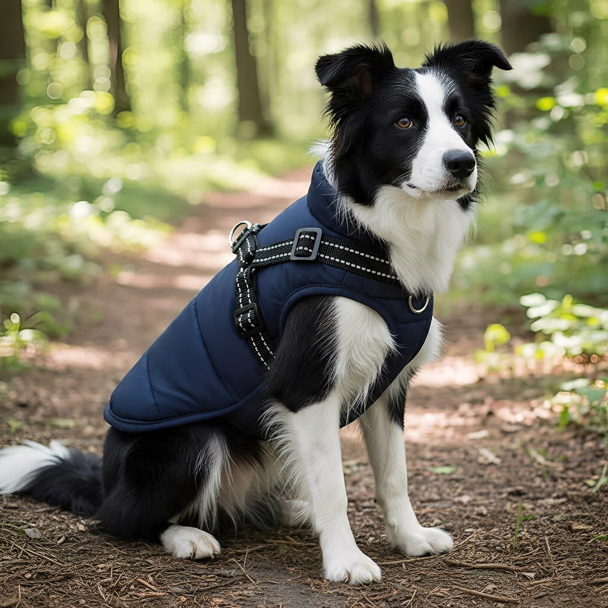 Waterproof Dog Winter Coat – Padded Jacket with Built-In Harness, XS to 5XL - image 1