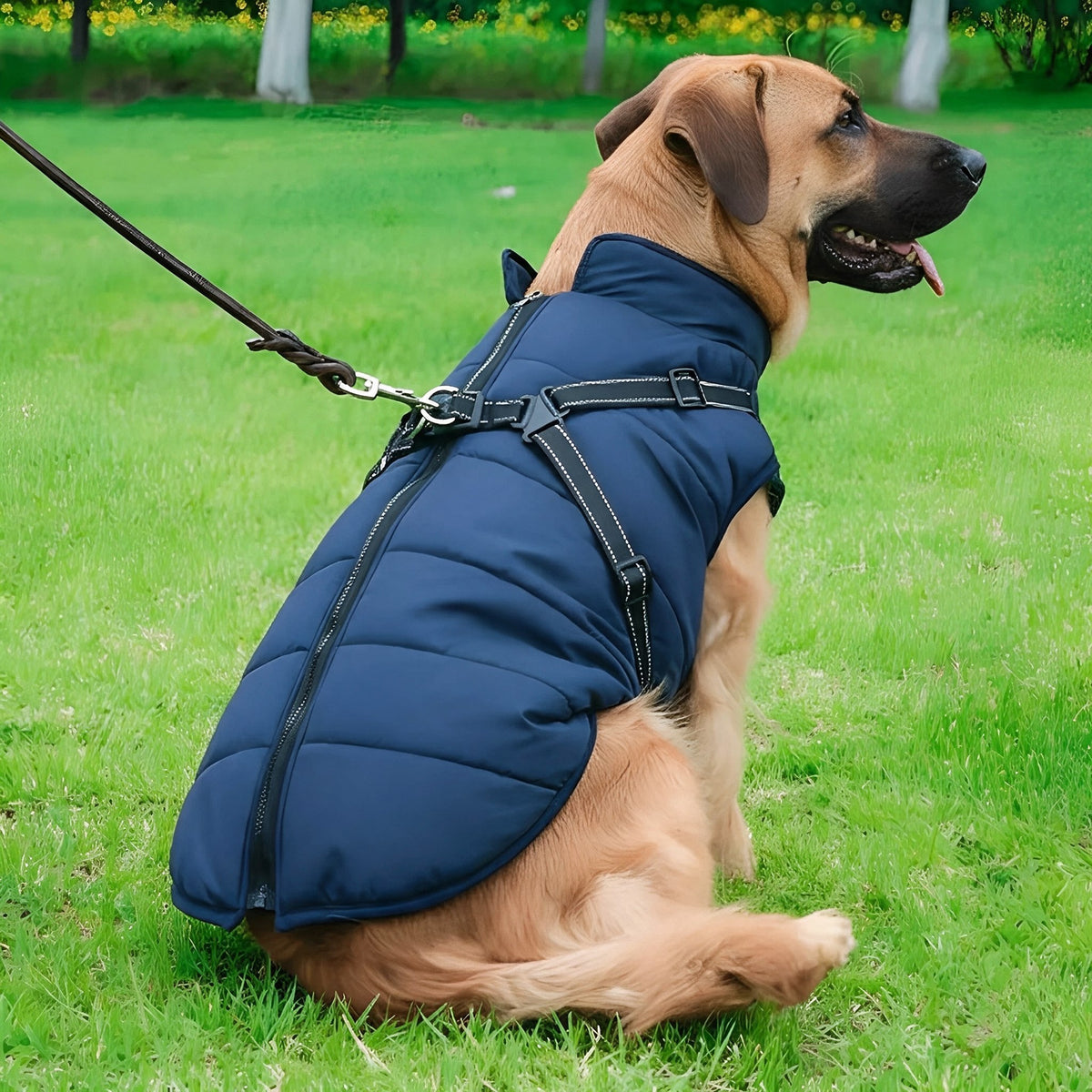 Waterproof Dog Winter Coat – Padded Jacket with Built-In Harness, XS to 5XL - image 2